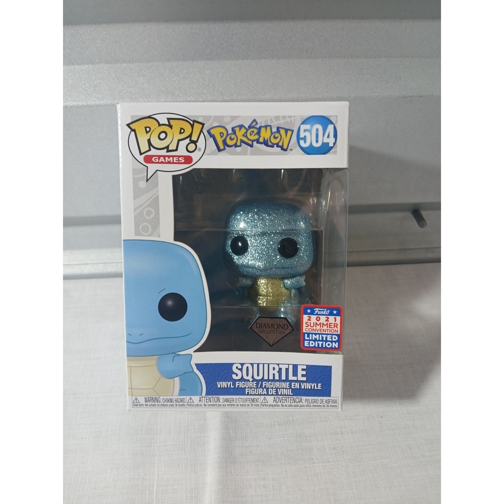 Funko Pop! Pokemon - Squirtle #504 (Diamond Glitter) - Summer 2021 Exclusive